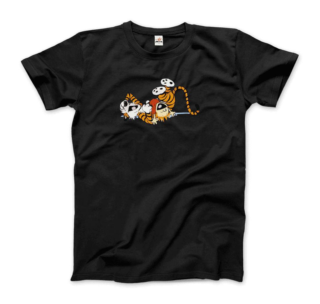 Calvin and Hobbes Laughing on the Floor t-shirt by Art-O-Rama Shop