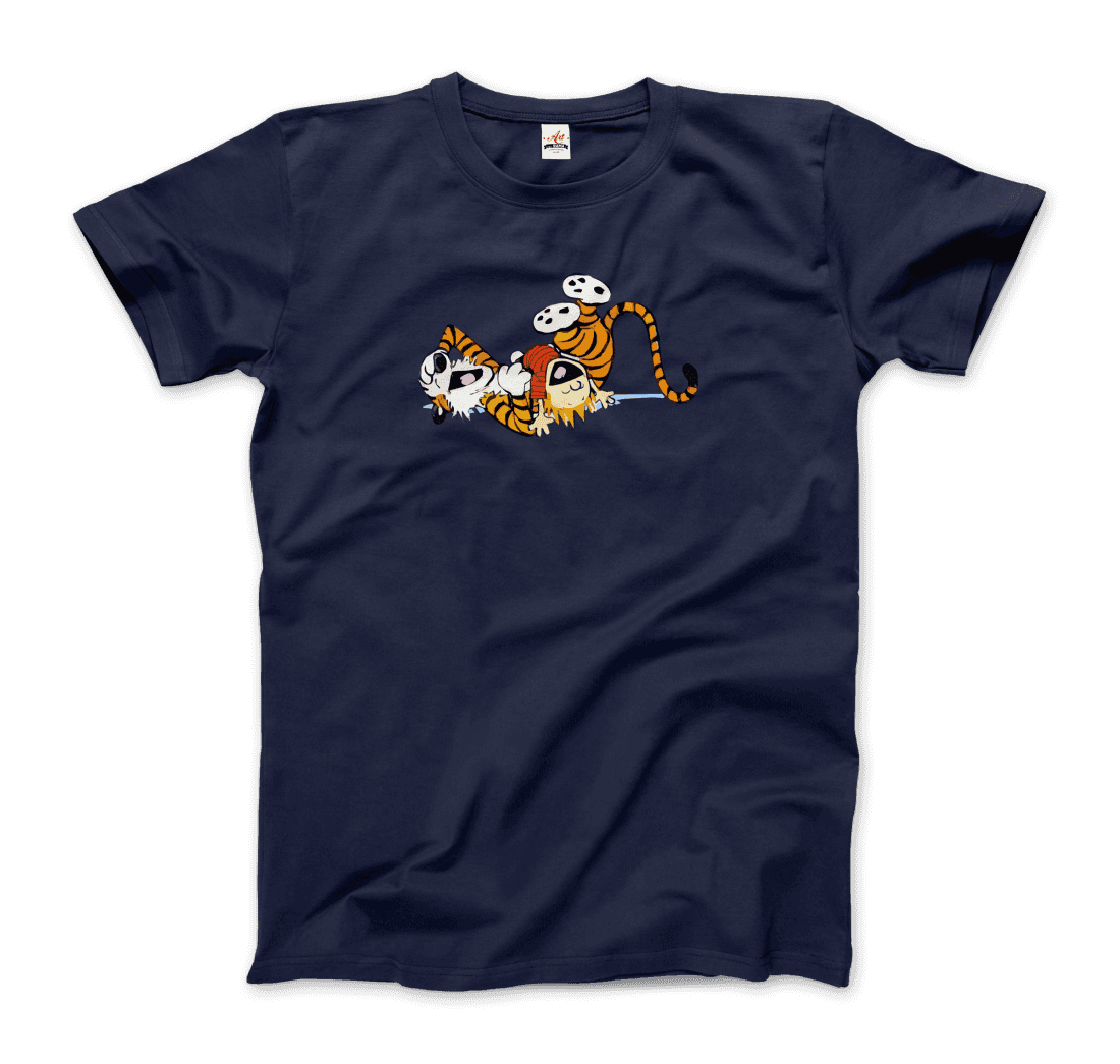 Calvin and Hobbes Laughing on the Floor t-shirt by Art-O-Rama Shop
