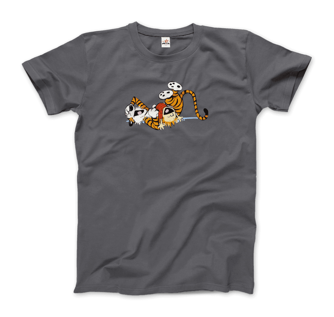 Calvin and Hobbes Laughing on the Floor t-shirt by Art-O-Rama Shop