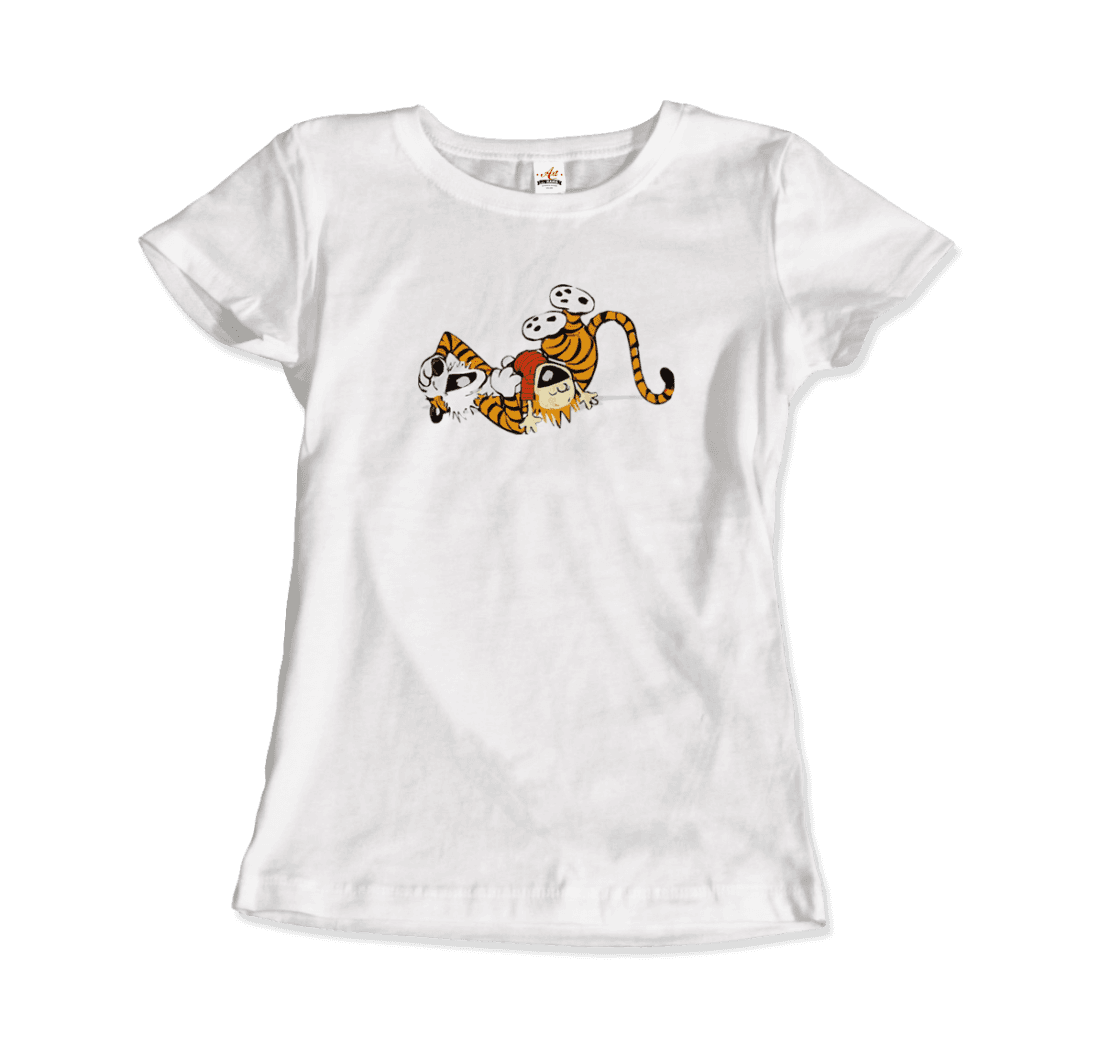 Calvin and Hobbes Laughing on the Floor t-shirt by Art-O-Rama Shop