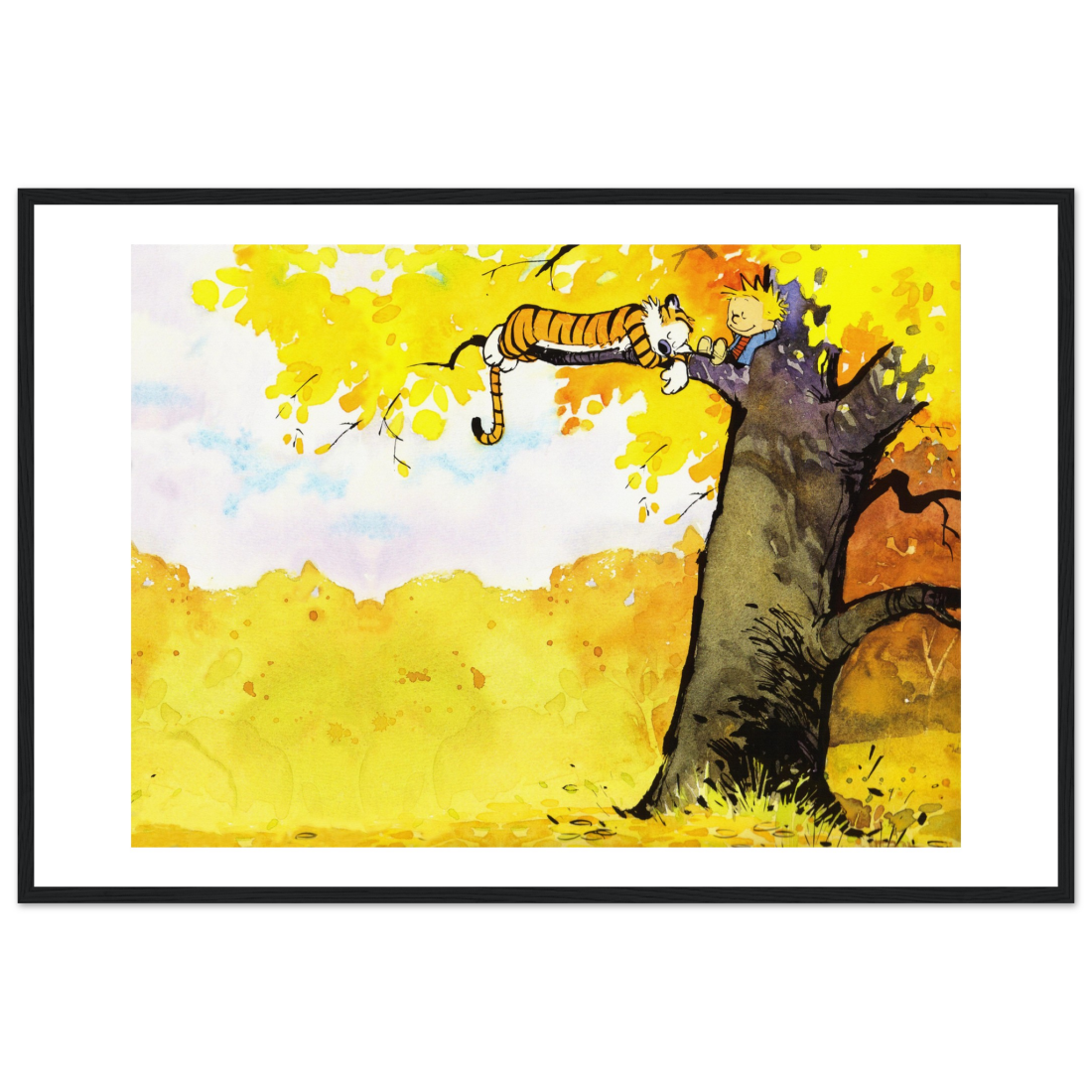Calvin and Hobbes Resting on a Tree poster by Art-O-Rama Shop