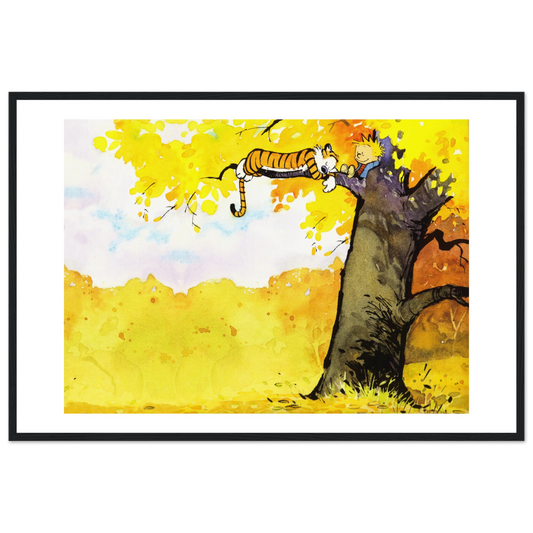 Calvin and Hobbes Resting on a Tree poster by Art-O-Rama Shop