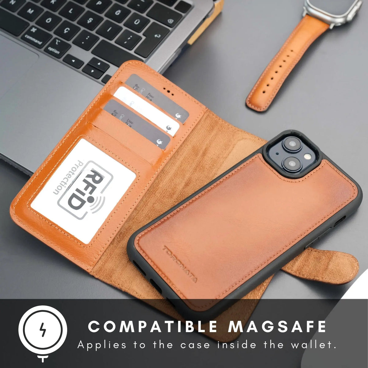 Casper iPhone 16 Plus Wallet Case Leather MagSafe by TORONATA