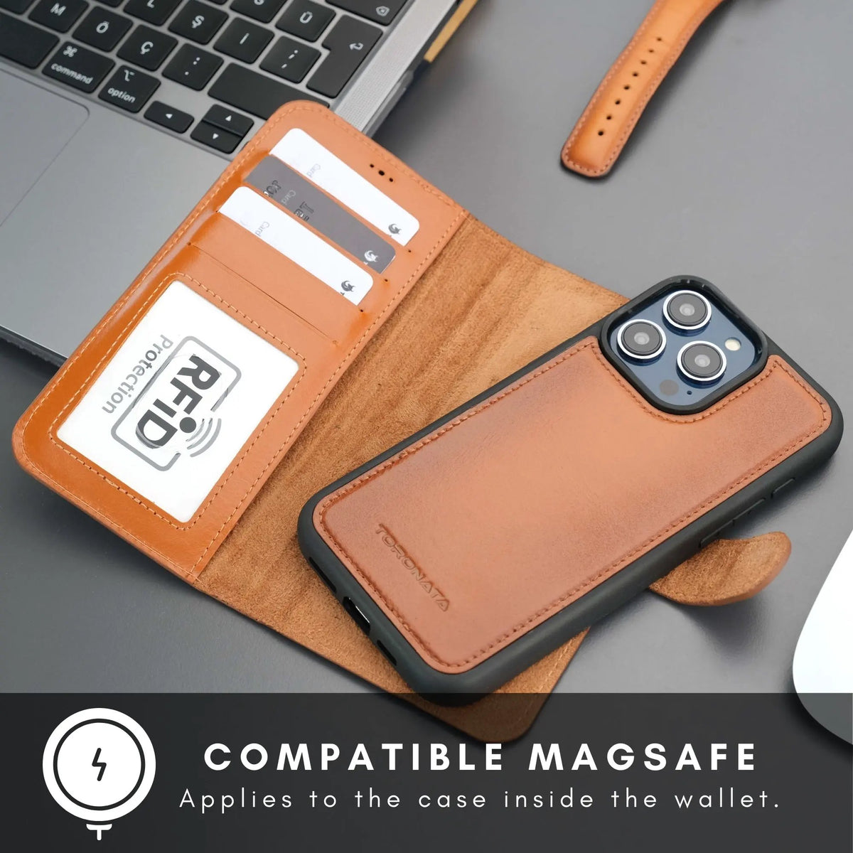 Casper iPhone 16 Pro Wallet Case Leather MagSafe by TORONATA