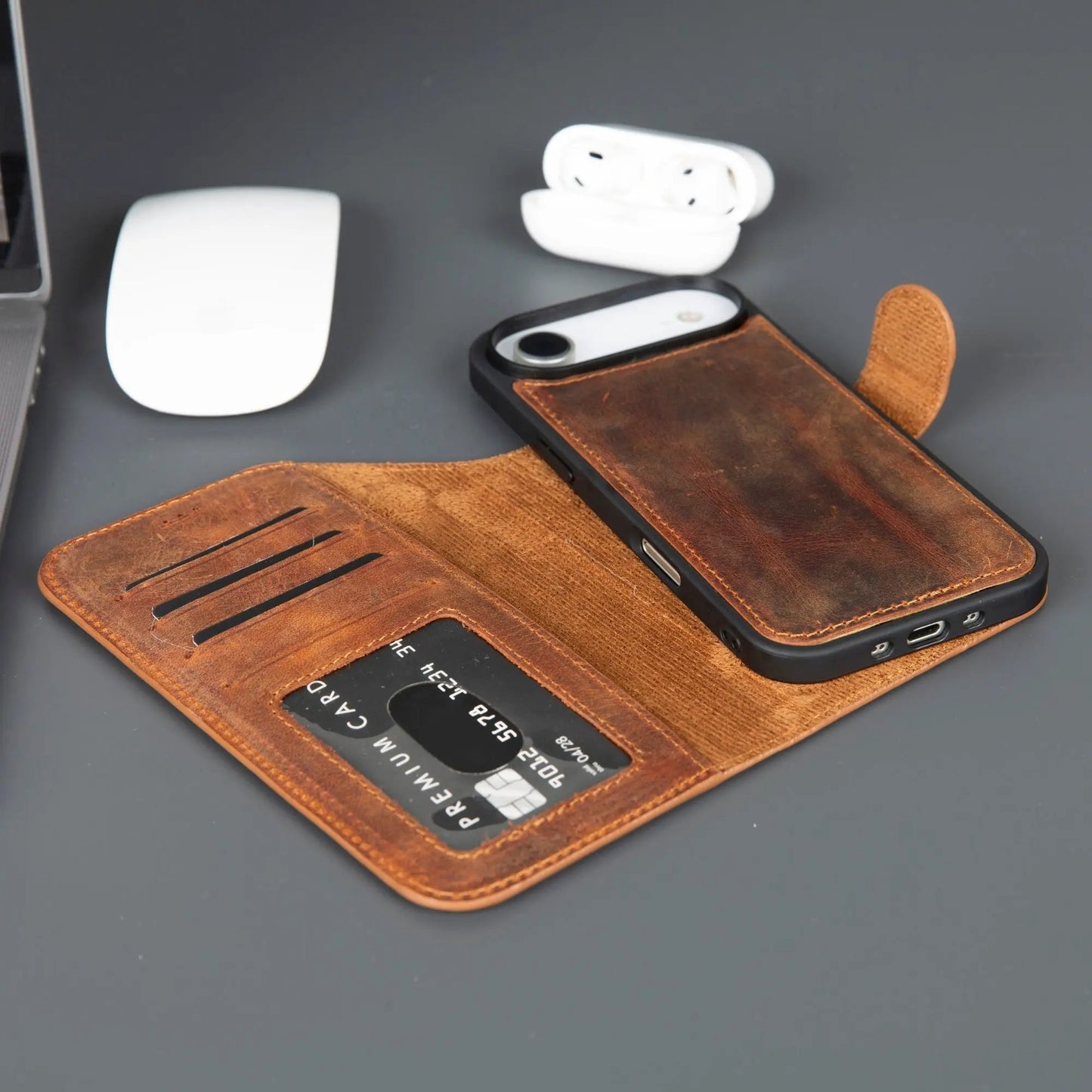 Casper iPhone 17 Air Leather Wallet Case – MagSafe Compatible by TORONATA