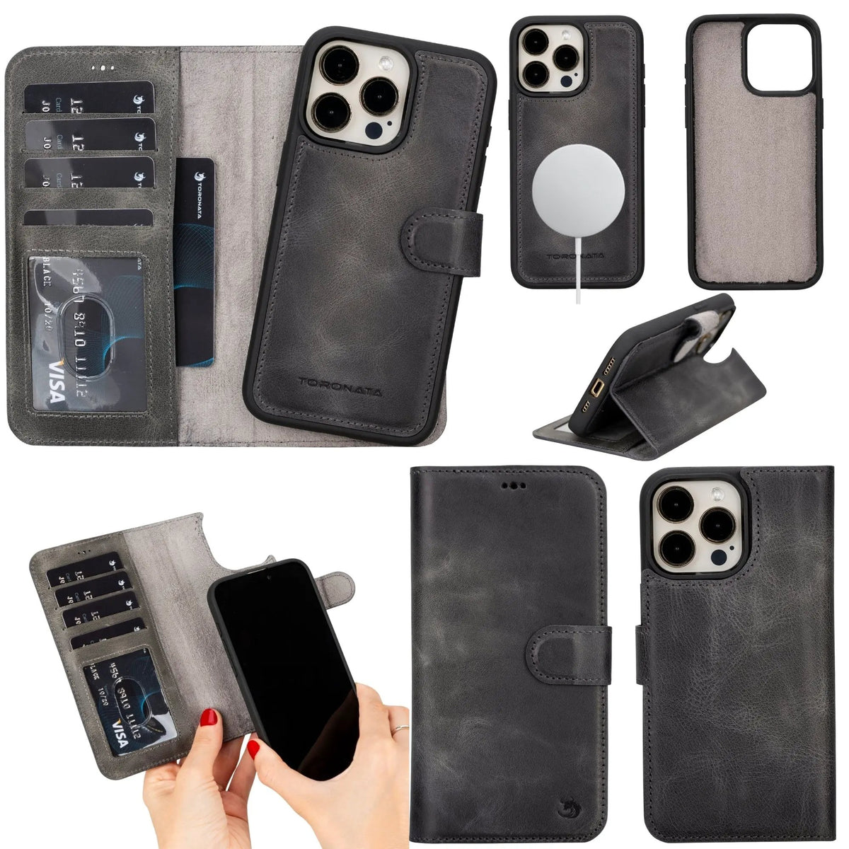 Casper Leather iPhone 14 Pro Max Wallet Case | MagSafe by TORONATA