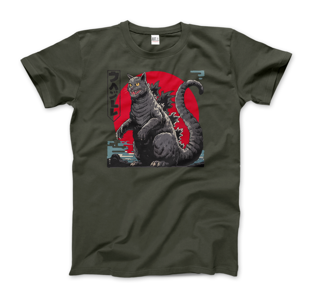 Catzilla: the Ultimate Feline t-shirt by Art-O-Rama Shop