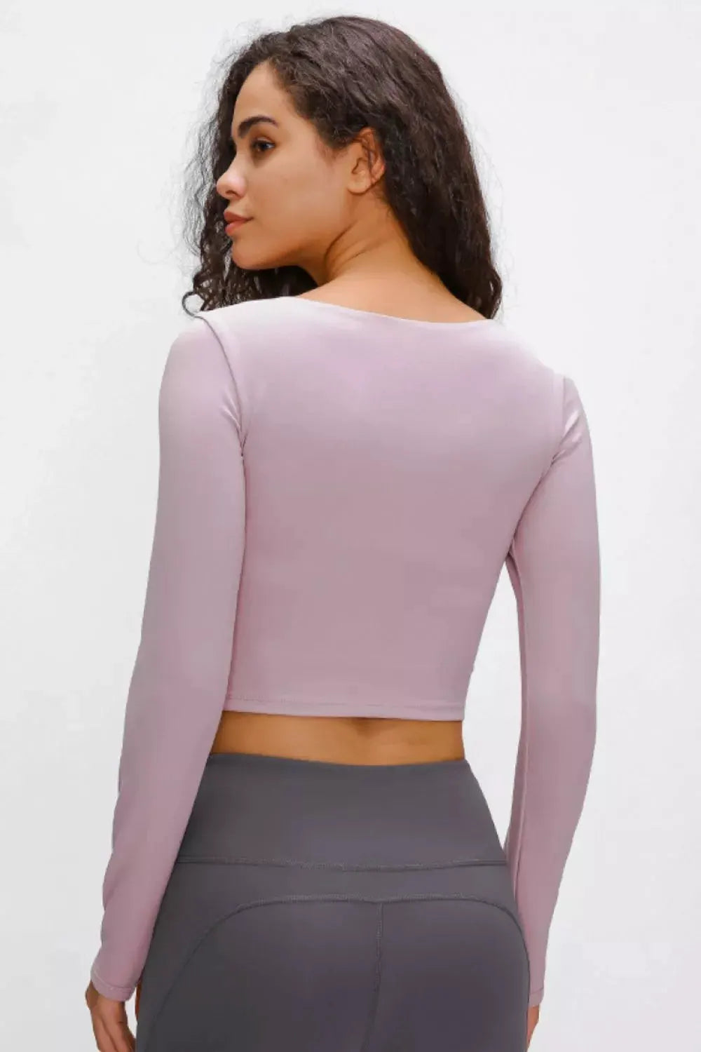 Millennia Long Sleeve Cropped Top With Sports Strap by Millennia