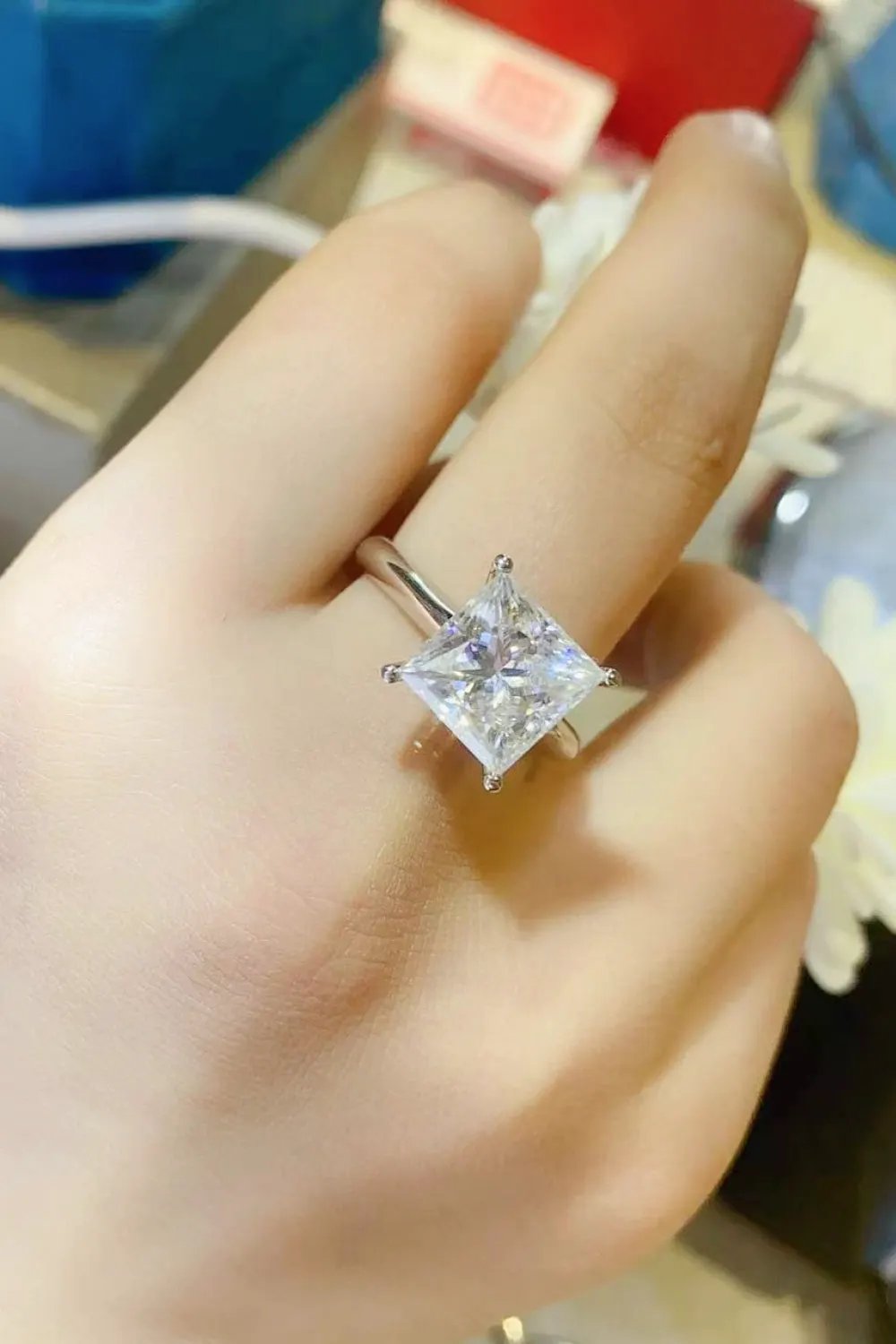 5 Carat Moissanite Solitaire Ring by Partner Label