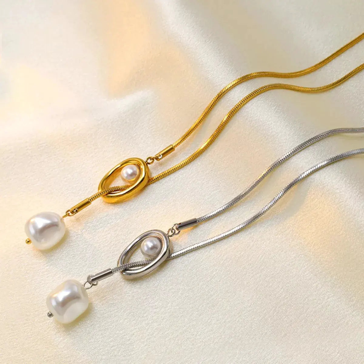 Pearl Pendant Necklace by Partner Label