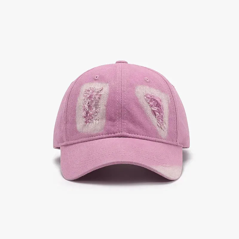 Distressed Cotton Baseball Cap by Partner Label
