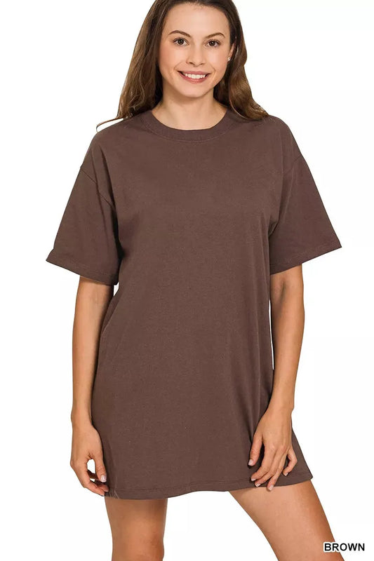 Zenana Short Sleeve Mini Tee Dress by Zenana