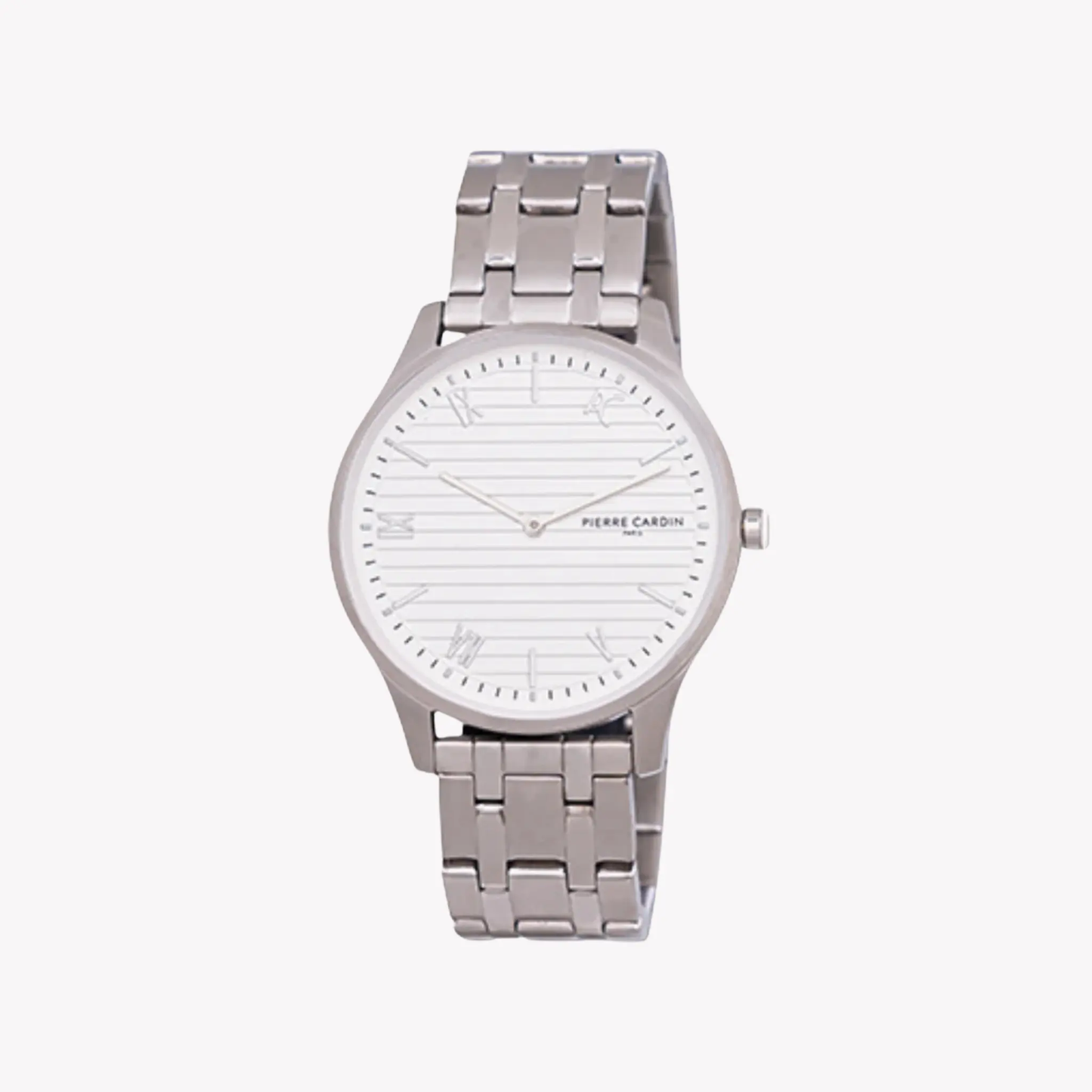 Pierre Cardin Men's Silver Metal Watch, White Dial | Cba.4015 by PIERRE CARDIN