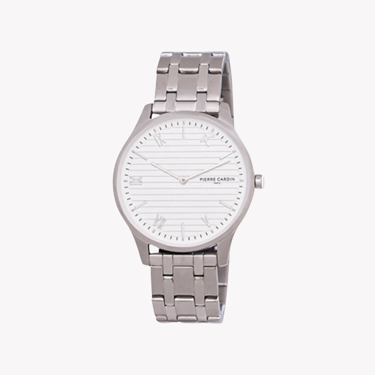Pierre Cardin Men's Silver Metal Watch, White Dial | Cba.4015 by PIERRE CARDIN