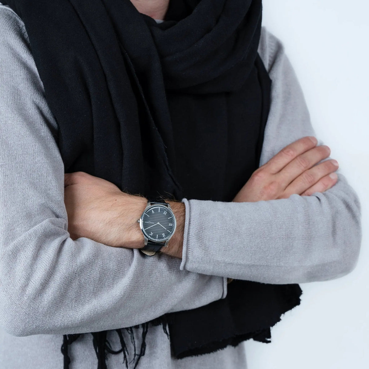 Pierre Cardin Men's Silver Watch, Black Dial | Cba.4025 by PIERRE CARDIN