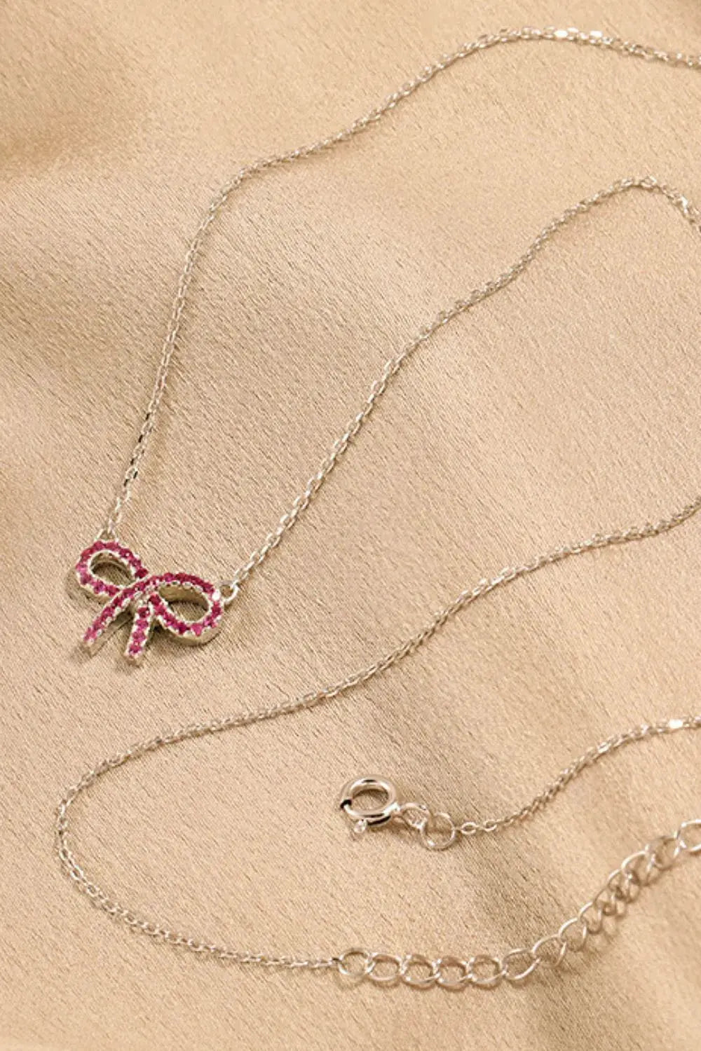 925 Sterling Silver Bow Necklace by Partner Label