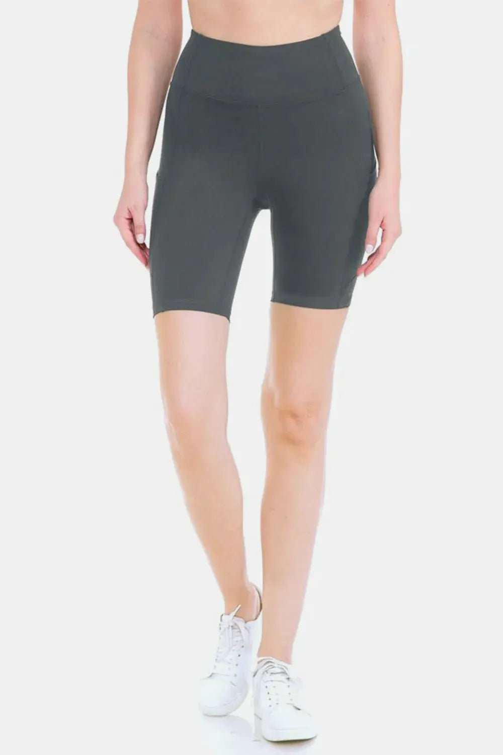 Leggings Depot Full Size High Waist Active Shorts by Leggings Depot