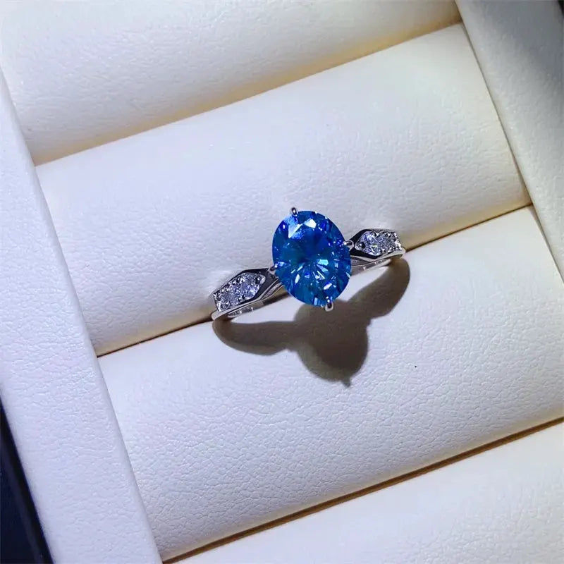 2 Carat Moissanite 925 Sterling Silver Ring by Partner Label
