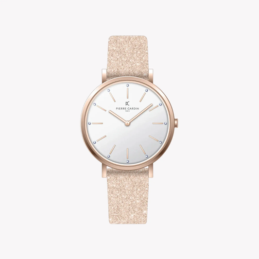 Pierre Cardin Women's Rose Gold Watch, White Dial | Cbv.1112 by PIERRE CARDIN