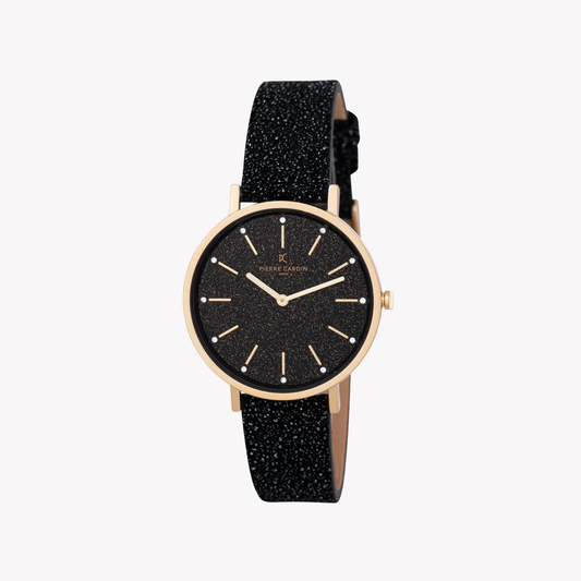 Pierre Cardin Women's Gold Watch, Black Dial | Cbv.1113 by PIERRE CARDIN