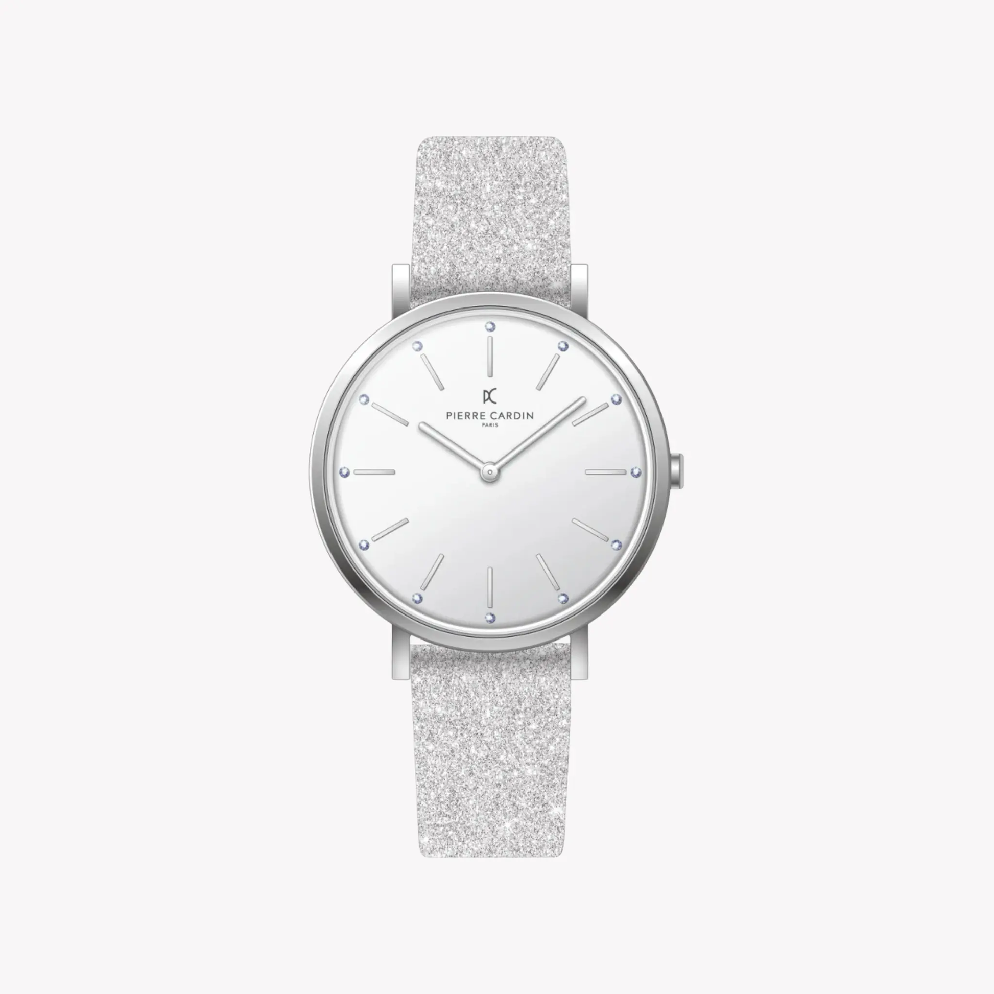 Pierre Cardin Women's Silver Leather Watch, White Dial | Cbv.1115 by PIERRE CARDIN