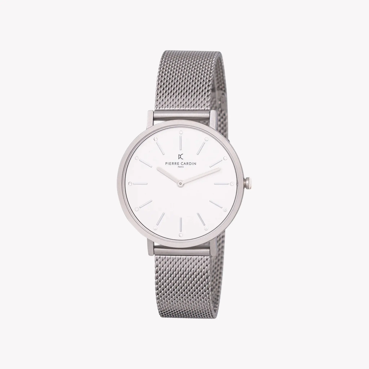Pierre Cardin Women's Silver Metal Watch, White Dial | Cbv.1116 by PIERRE CARDIN