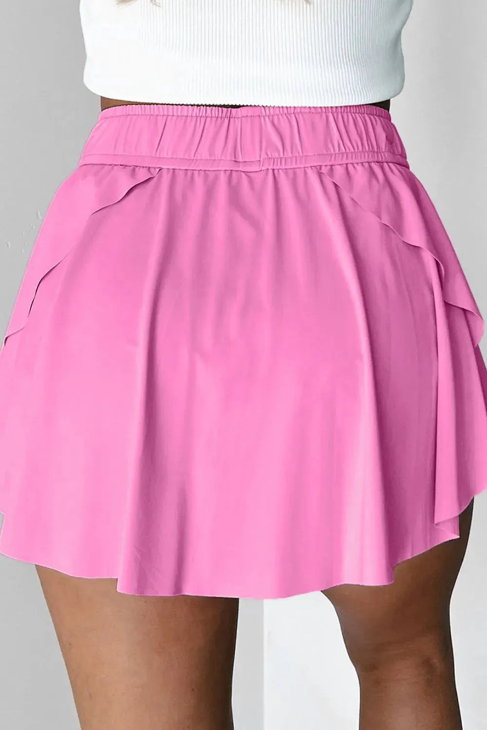 Drawstring High Waist Lined Active Skorts by Partner Label