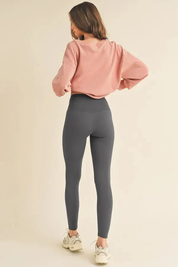 Yelete Full Size Fleece Lined High Waisted Leggings by Yelete