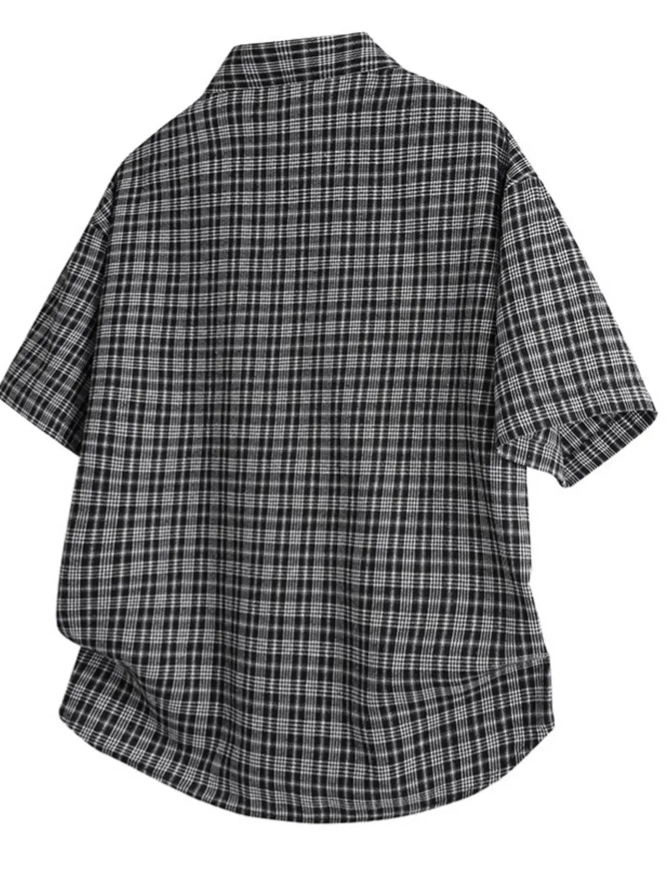 Men's Plus Size Plaid Short Sleeve Shirt by Trendsi