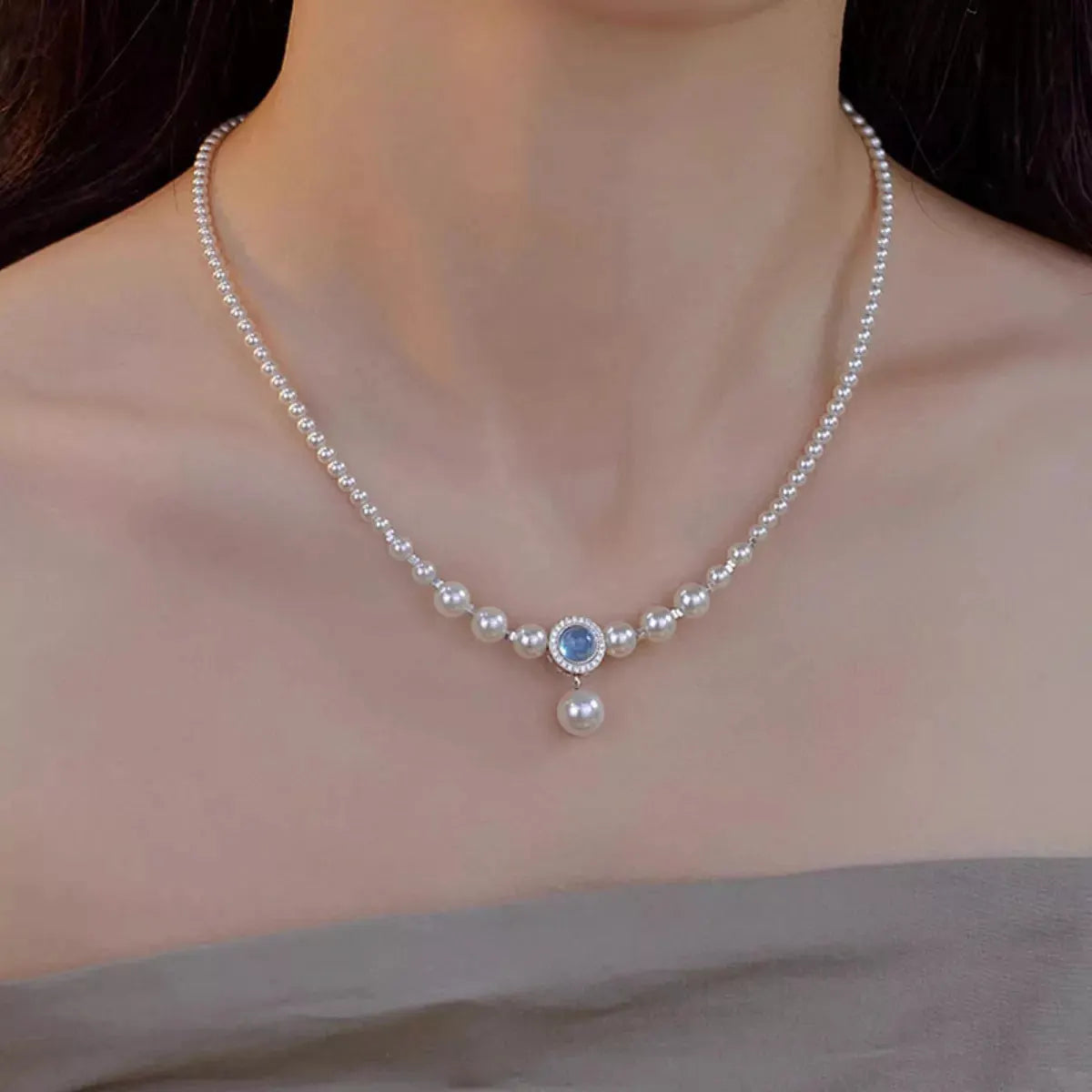 925 Sterling Silver Pearl Necklace by Partner Labels