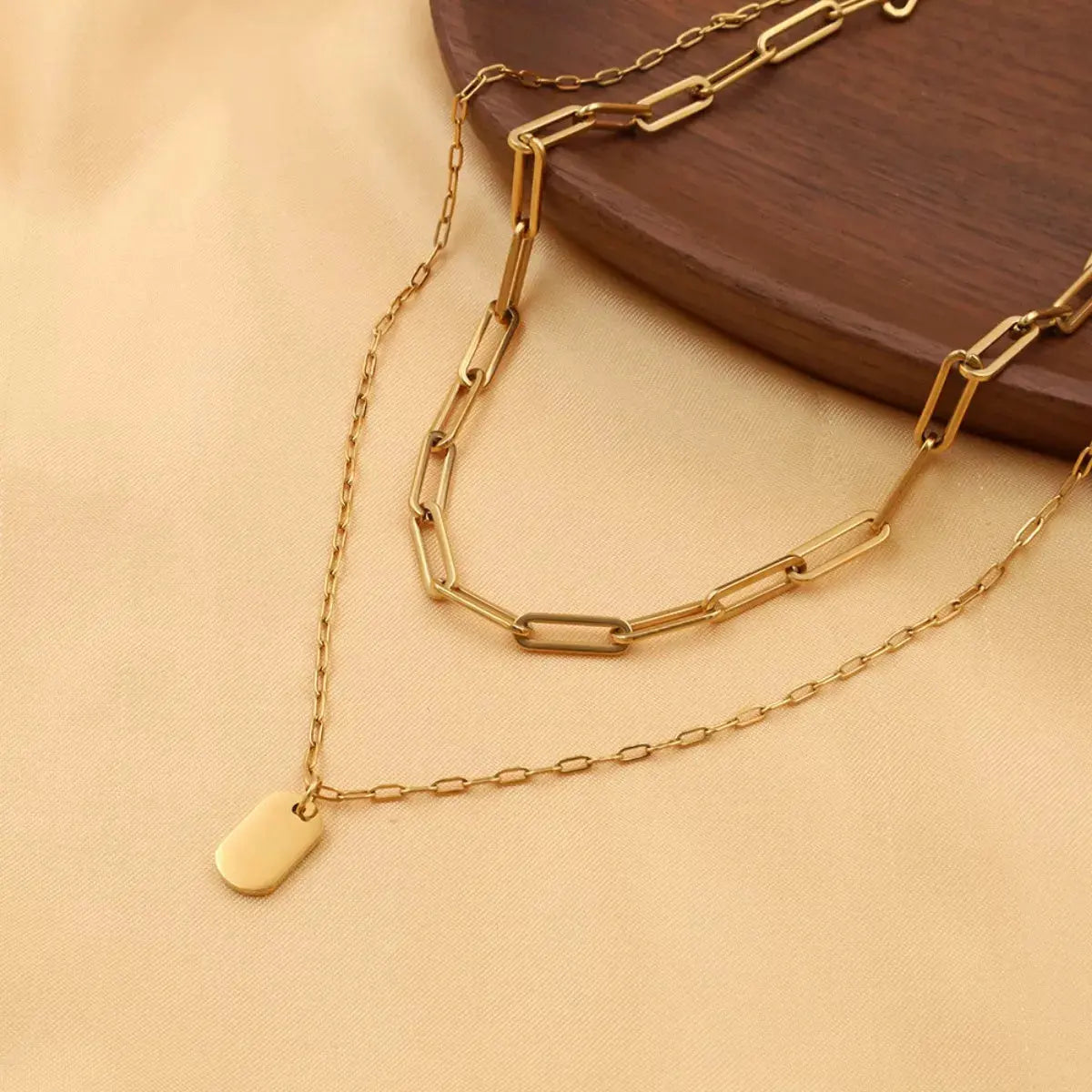 18K Gold-Plated Double Layered Necklace by Partner Labels