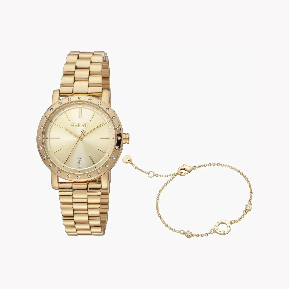 Esprit Women's Gold Stainless Steel Watch, Champagne Dial | ES1L298M0065 by ESPRIT