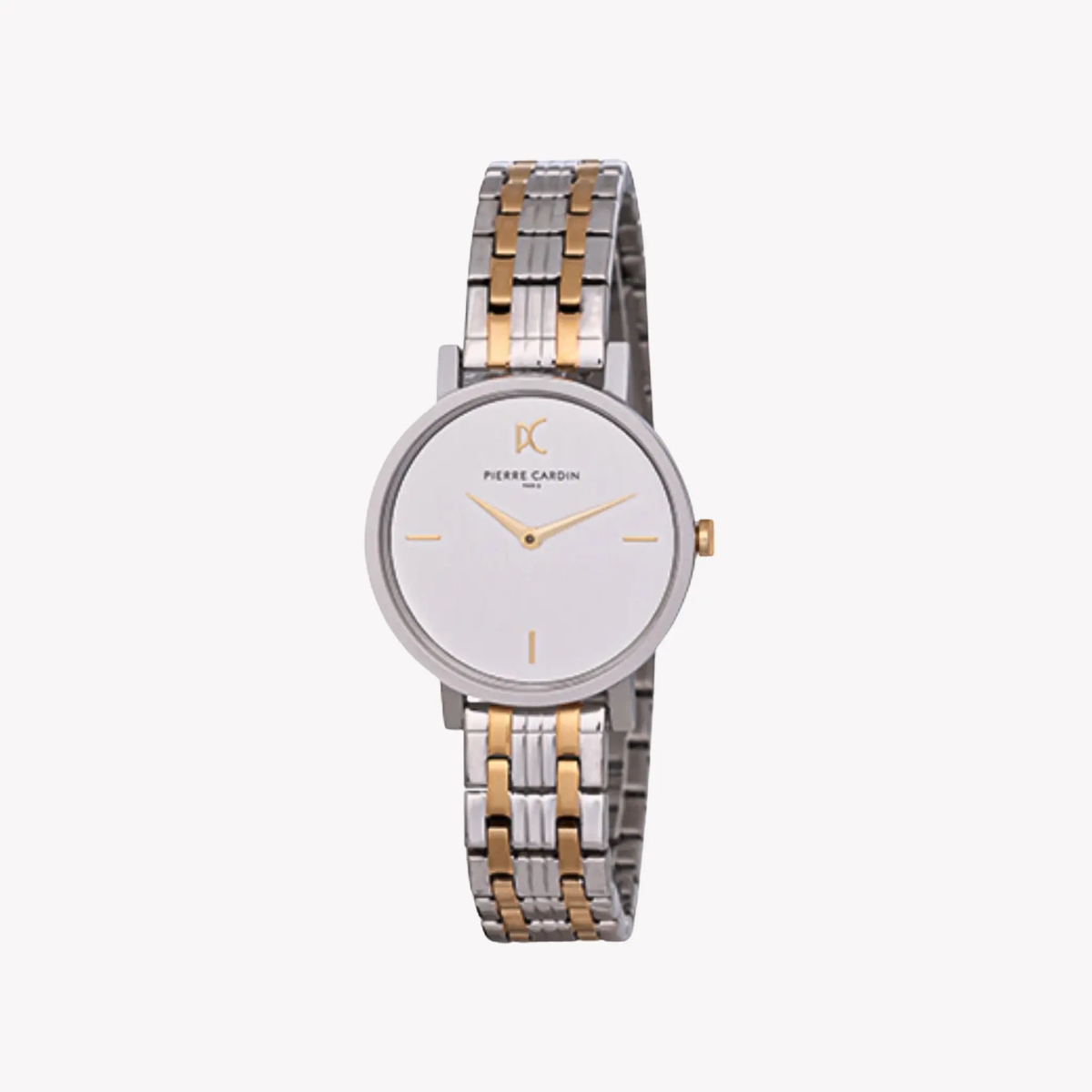 Pierre Cardin Women's Two Tone Silver & Gold Watch, White Dial | Ccm.0531 by PIERRE CARDIN