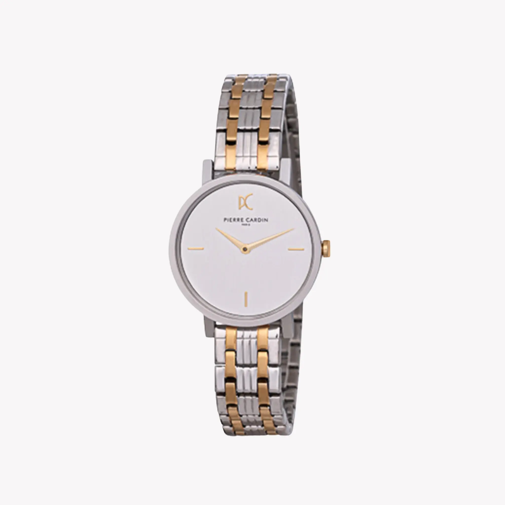 Pierre Cardin Women's Two Tone Silver & Gold Watch, White Dial | Ccm.0531 by PIERRE CARDIN