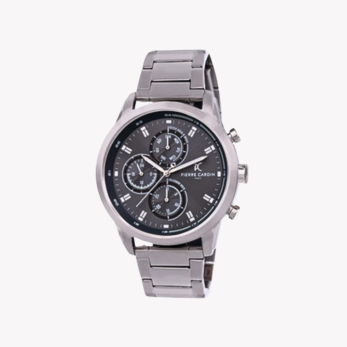 Pierre Cardin Men's Silver Metal Watch, Black Dial | Ccp.5001 by PIERRE CARDIN