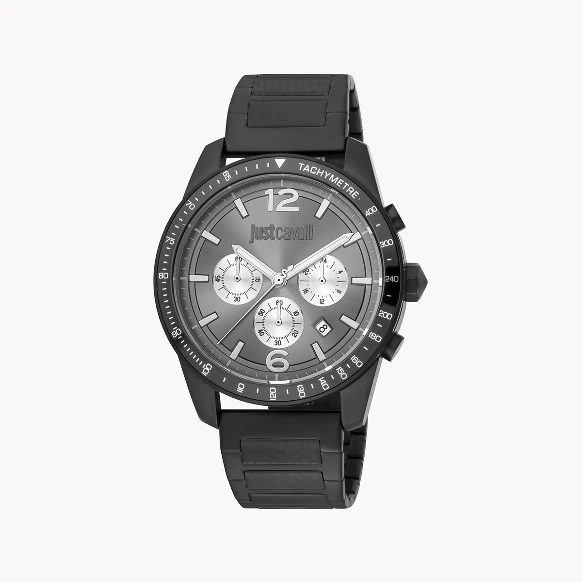 Just Cavalli Men's Black Stainless Steel Watch, Gray Dial | Jc1g204m0065 by JUST CAVALLI