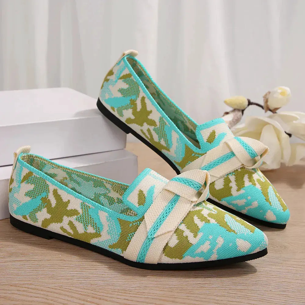 Mesh Point Toe Flat Slip-Ons by Partner Label