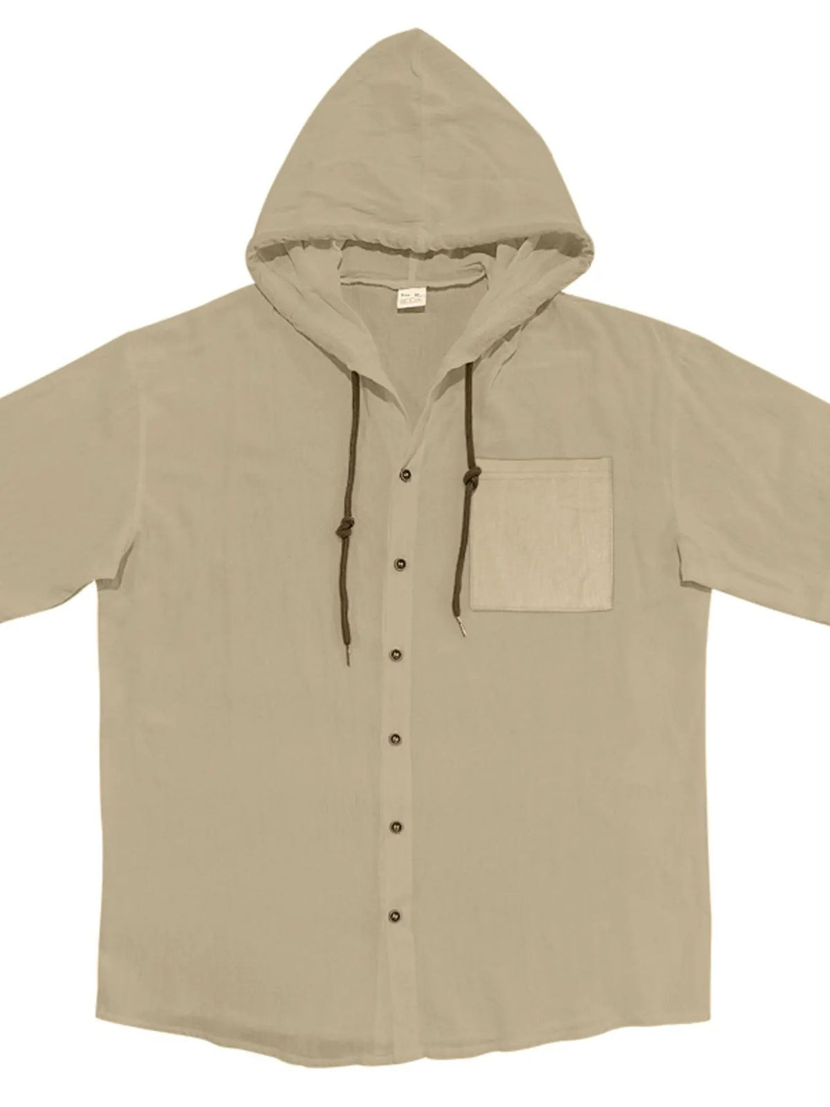 Men's Full Size Casual Hooded Short-Sleeve Shirt Plus Size by Trendsi