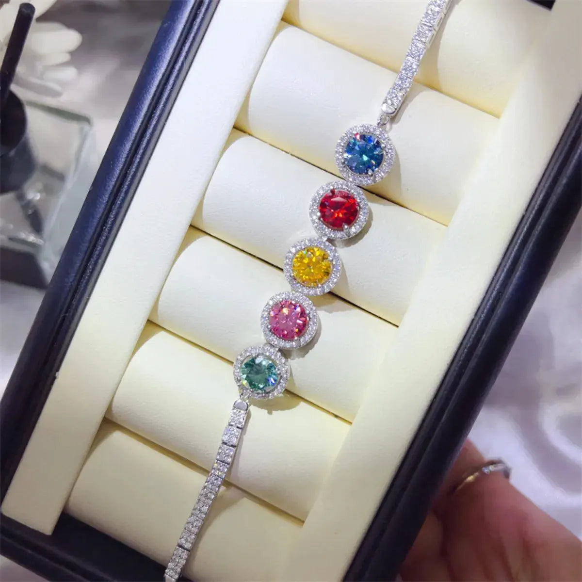 5 Carat 925 Sterling Silver Moissanite Bracelet by Partner Label