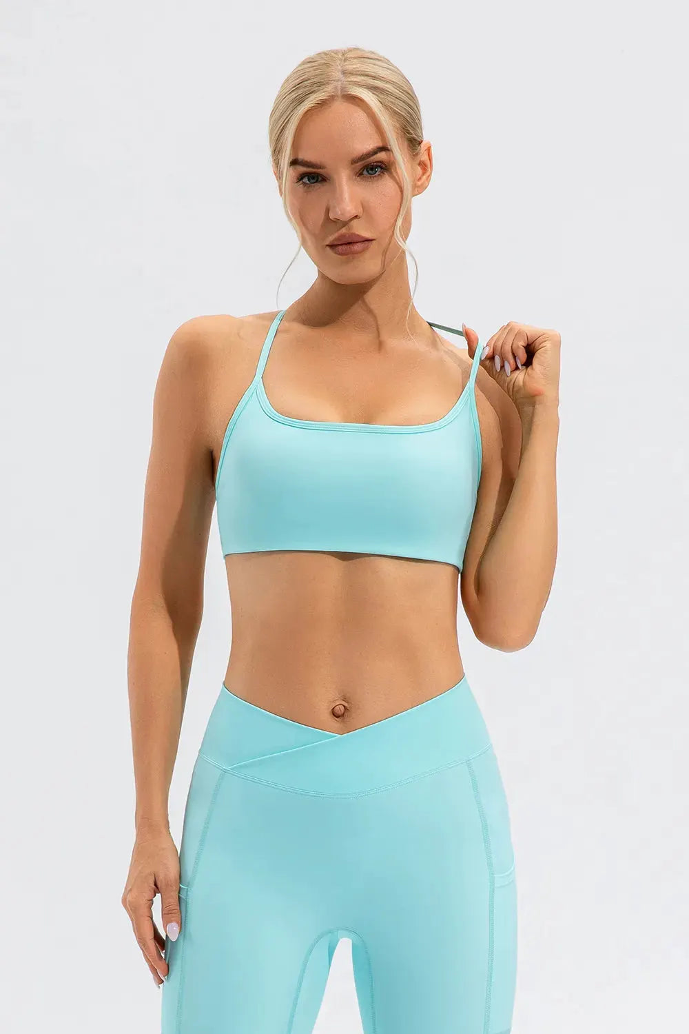 Crisscross Spaghetti Strap Active Cami by Partner Label
