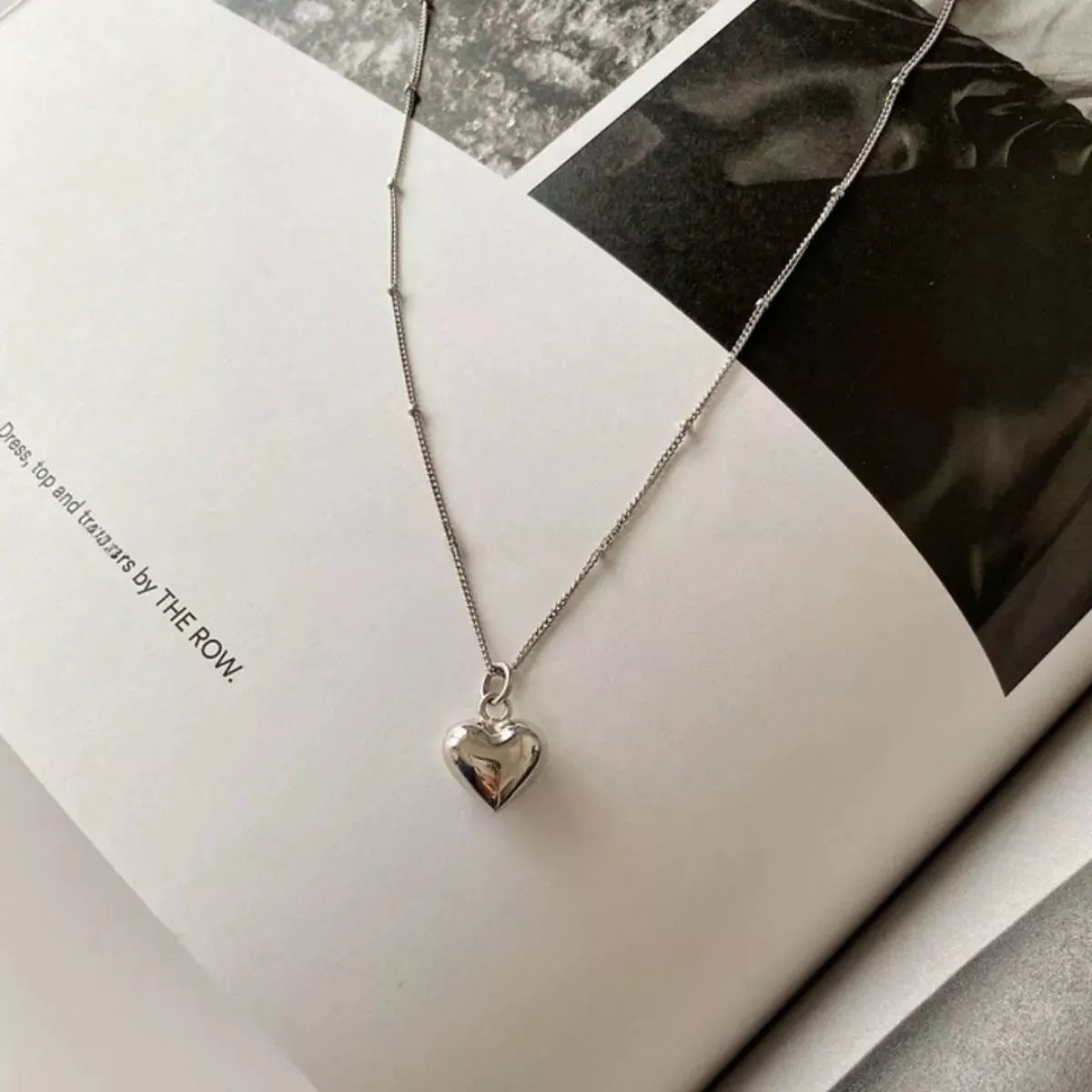 925 Sterling Silver Heart Necklace by Partner Labels