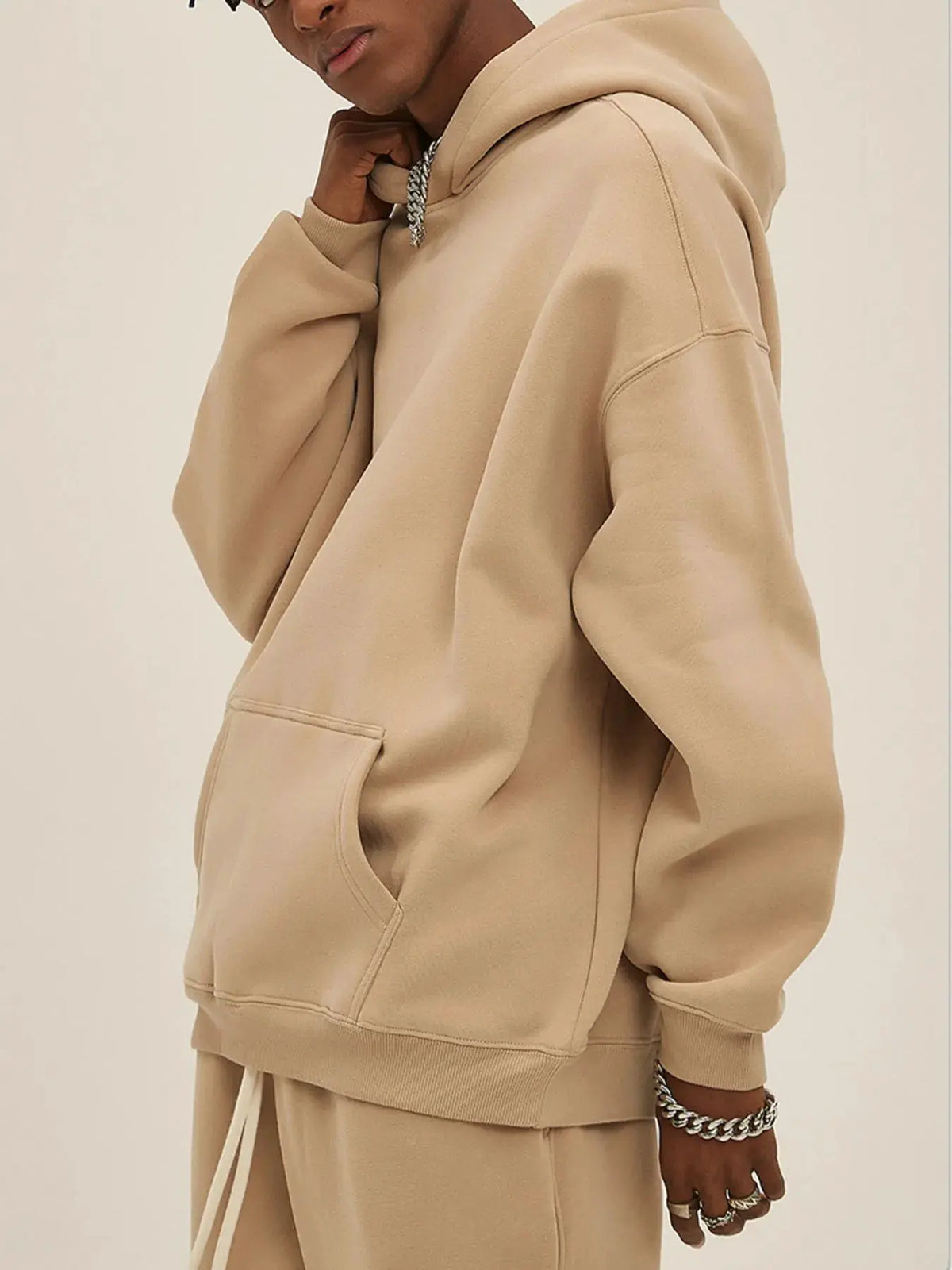 Men's Oversized Pocketed Long Sleeve Hoodie by Partner Label