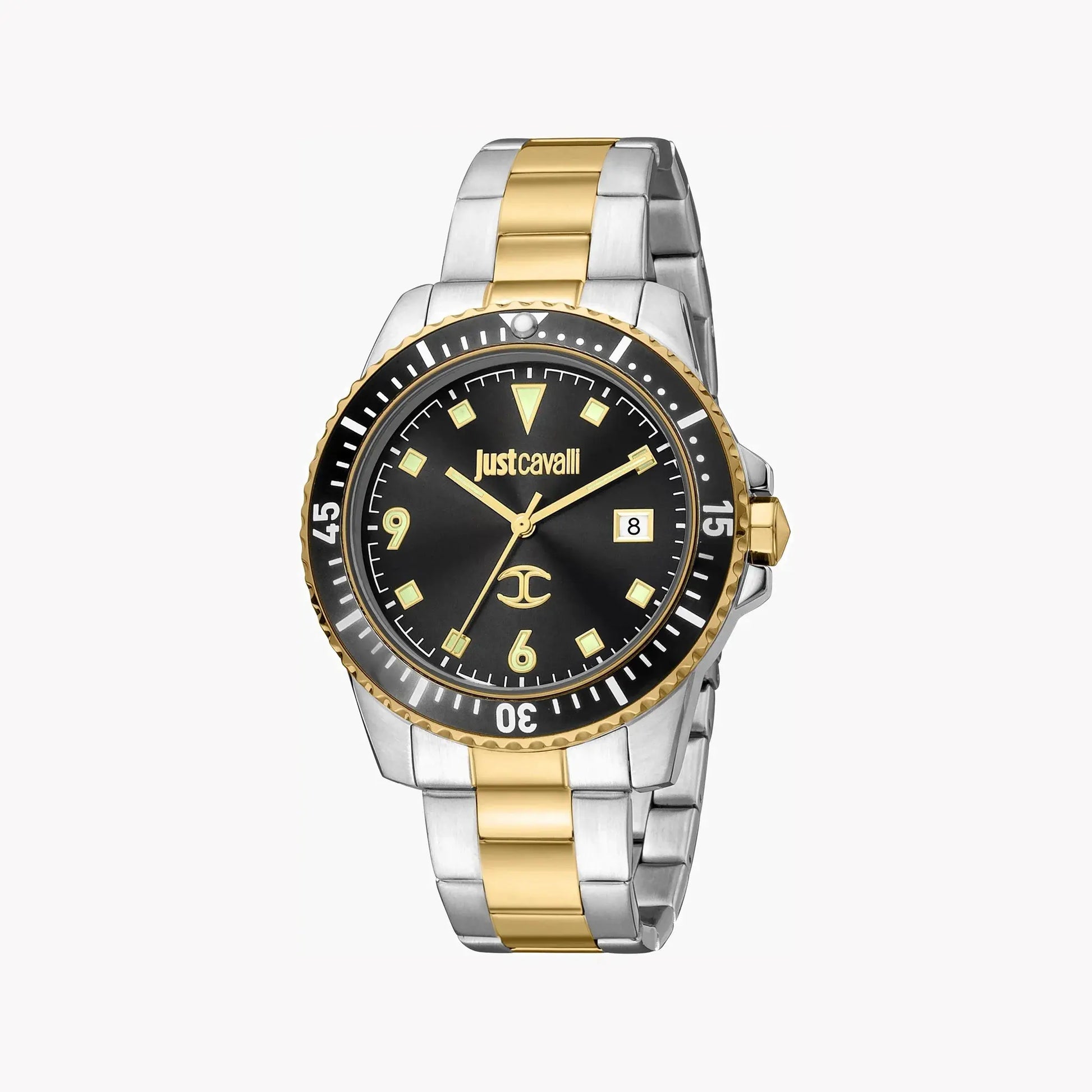 Just Cavalli Men's Two Tone Stainless Steel Watch, Black Dial | Jc1g246m0085 by JUST CAVALLI