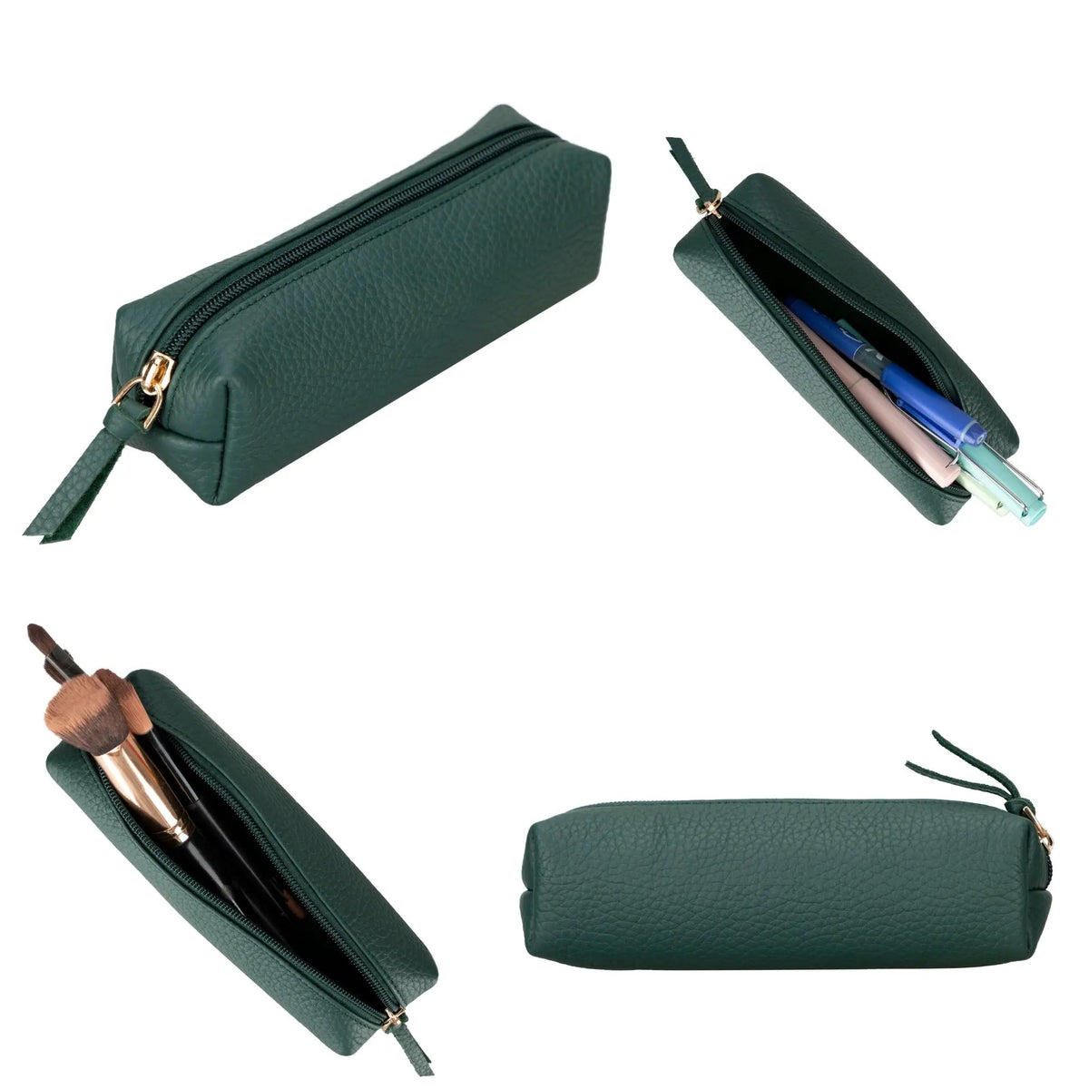 Centennial Multipurpose Leather Pencil Case and Makeup Bag by TORONATA