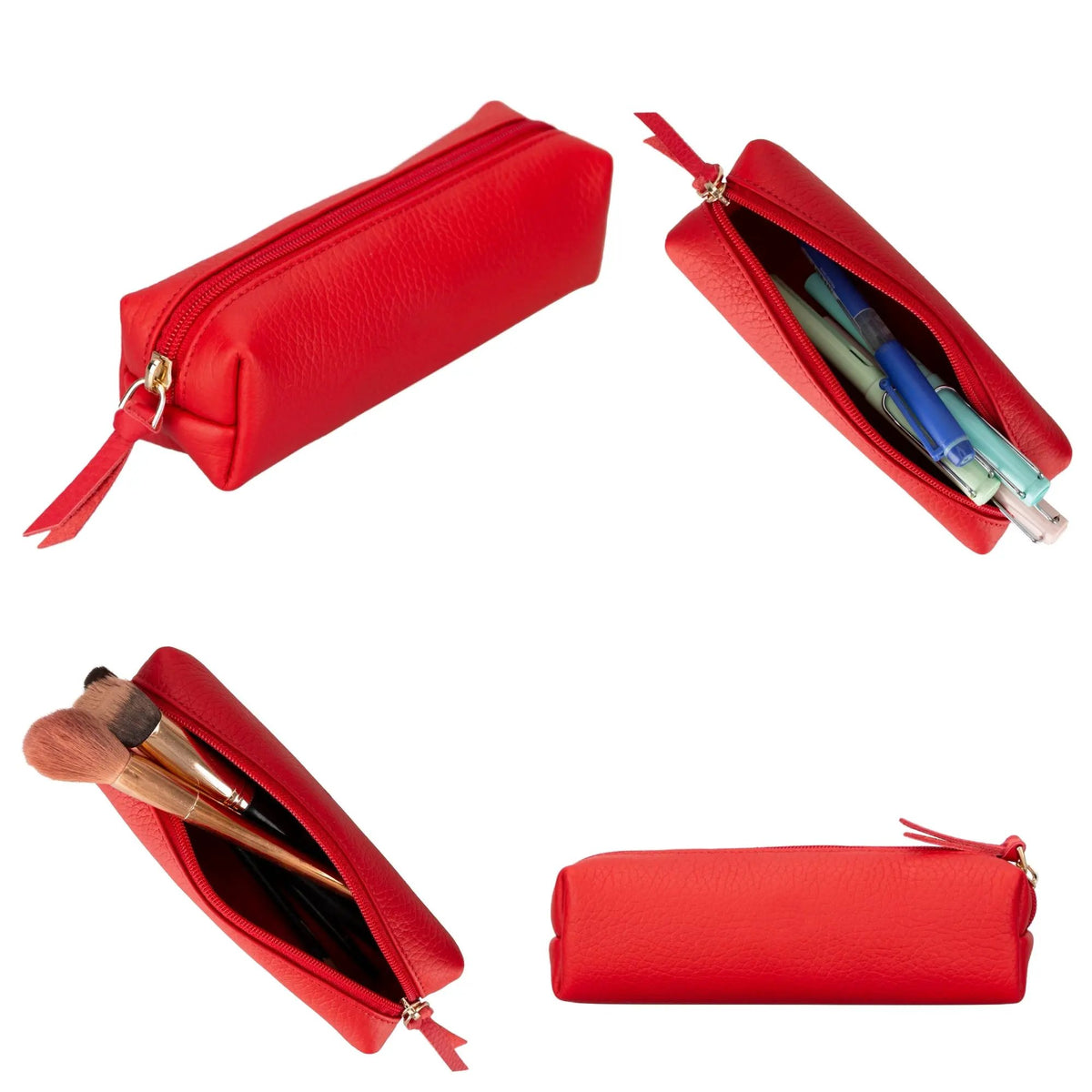Centennial Multipurpose Leather Pencil Case and Makeup Bag by TORONATA