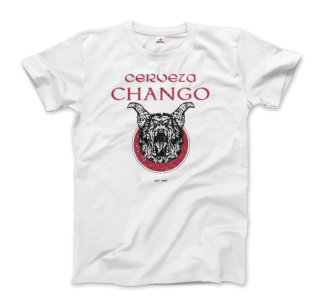 Cerveza Chango Distressed artwork t-shirt by Art-O-Rama Shop