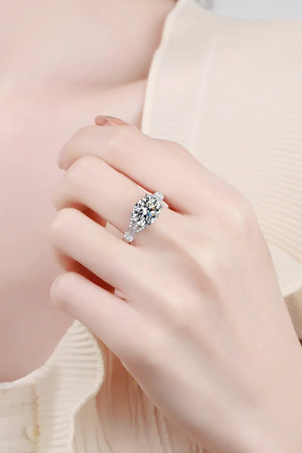 Unpredictable Day 3 Carat Moissanite Ring by Partner Label