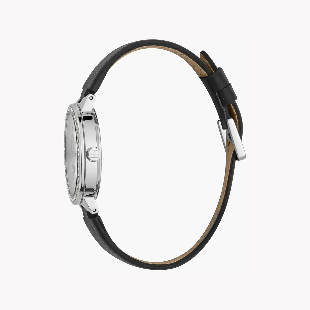 Esprit Women's Black Leather Watch, Silver Dial | Es1l145m0025 by ESPRIT
