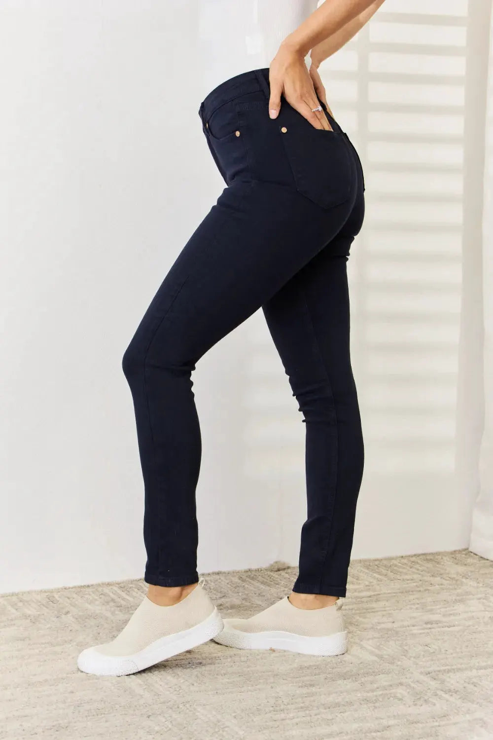 Judy Blue Full Size Garment Dyed Tummy Control Skinny Jeans by Judy Blue