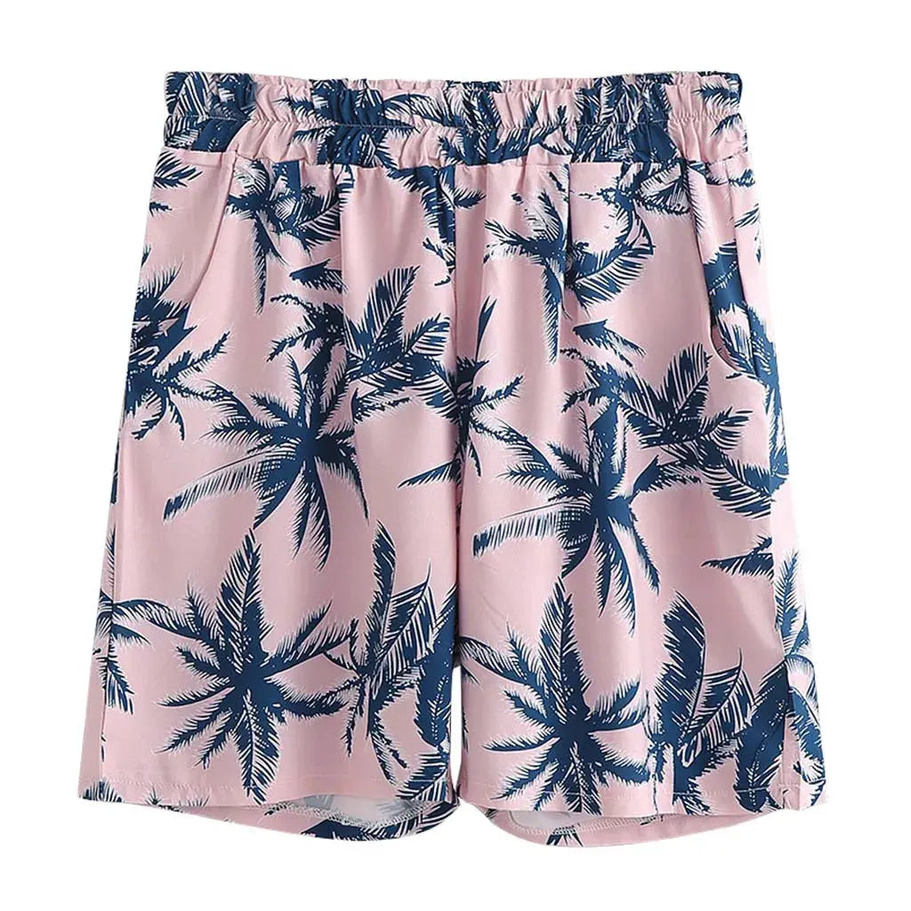 Men's Full Size Tropical Print Hawaiian Style Top and Shorts Set Plus Size by Trendsi
